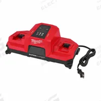 MILWAUKEE Battery Charger: Multi-Port Charging, For 18V DC, 12 Ah Charged in 1-Hour, 120V AC (MPN 48-59-1816). Key specifications — attr1255810: 18V DC; attr1255811: (2) 18V; attr1255812: 120V AC.