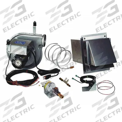 TJERNLUND Water Heater Vent Package: 3 in Connection Size, Horizontal - Power-Vent Conversion Kits for Water Heaters