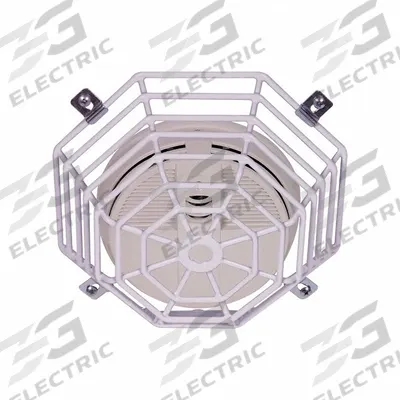 SAFETY TECHNOLOGY INTERNATIONAL Smoke Detector Guard: Steel, 8 1/4 in Overall Dp - Guards for Alarms & Wall Fixtures