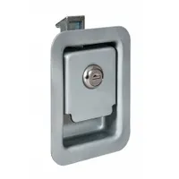BUYERS PRODUCTS Vehicle Storage Latch: Paddle Latch, Truck Boxes, 4 3/4 in Overall Ht, Steel, Silver (MPN L1980). Key specifications — Type: Paddle Latch; Compatible with Product Type: Truck Boxes; Includes: Keys; Material: Steel; Color: Silver; Brand: BUYERS PRODUCTS.