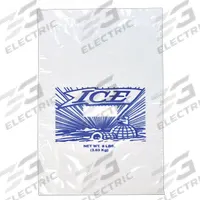 APPROVED VENDOR Ice Bags: Clear, LDPE, 11 in Wd, 1.5 mil Thick, Printed/Std, Twist Tie, 1,000 PK (MPN 55NK57). Key specifications — attr1277614: LDPE; attr1277627: Yes; attr1277602: APPROVED VENDOR.
