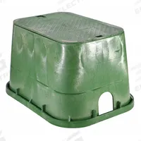 NDS Valve Box: Polyolefin, Rectangular, 12 3/4 in Overall Ht, 15 1/8 in Overall Wd, 19 in Overall Lg (MPN 114BC). Key specifications — Brand: NDS; Material: Polyolefin; Color: Green.
