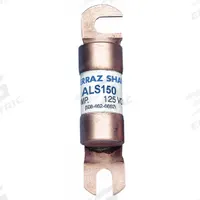 MERSEN Forklift Limiter Fuse: ALS Series, Bolt-On, Gen Purpose, 150 A, 125 V DC, Non-Indicating (MPN ALS150). Key specifications — Brand: MERSEN; Series: ALS.
