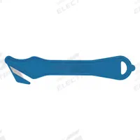KLEVER Safety Cutter: 7 in Overall Lg, Contoured Handle, Textured, Steel, Blue, 10 PK (MPN PLS-400-30MD). Key specifications — attr307620: Blue; attr307617: Contoured; attr307618: Textured; attr307619: Steel; attr307627: Metal Detectable; attr324885: KLEVER.