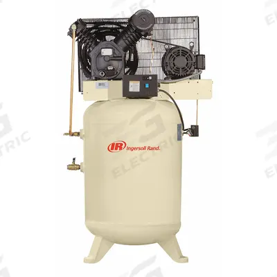 INGERSOLL RAND Electric Air Compressor: 10 hp, 2 Stage, Vertical, 120 gal, 35 cfm, 175 psi - Splash Lubricated Stationary Electric Air Compressors