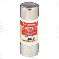 LITTELFUSE Fuse: JLS Series, Class J, Cylindrical Body, Fast-Acting, 20 A, 600 V AC, Non-Indicating (MPN JLS020). Key specifications — attr1287274: JLS; attr211200: LITTELFUSE.