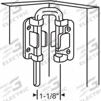 APPROVED VENDOR Door Security Latch: 3 13/16 in Lg, 2 1/8 in Wd, 5/8 in Ht (MPN 16-185). Key specifications — Product Type: Security Latch; Brand: APPROVED VENDOR.