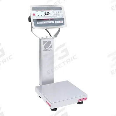 OHAUS Industrial Bench Scale: 10 in x 10 in, IP67/IP68, Column-Mounted - Bench Scales with Column-Mounted Indicator