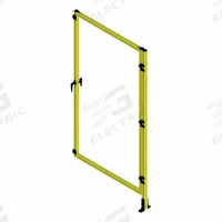 T-Slot Framing System Door: Add-On, Yellow, Left Swing, 72 in H x 37 1/2 in W x 5 1/2 in D, Solid (MPN 48347). Key specifications — Finish: Powder-Coated; Brand: FAZTEK; Panel Color: Clear; Panel Type: Solid; Color: Yellow; Material: Polycarbonate; Assembly: Unassembled; Manufacturer Part Number: 48347.