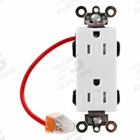 LEVITON Plugs and Receptacles: Duplex, 5-15, White, 125V AC, 15 A, 2 Pole / 3 Wire (MPN MT162-SCW)