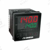 OMEGA Dial Limit Controller: CN7200, 1/4 DIN Size, RTD, 100 to 240V AC, 0°C to 50°C, Digital, 5A (MPN CN7233). Key specifications — Brand: OMEGA; Alarms: (1) Relay; Current: 5A; Display Type: Digital; Input Voltage: 100 to 240V AC; Output: (1) 5A SPDT Relay at 250V AC Resistive; Product Type: Process Controller; Sensor Type: RTD.