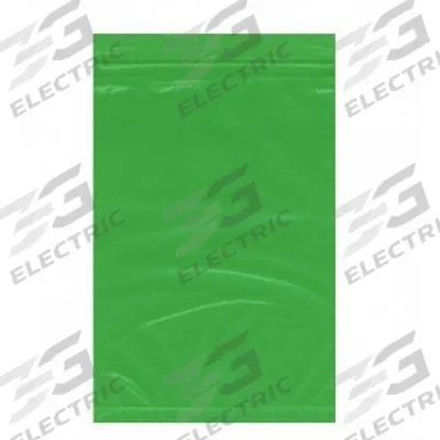 APPROVED VENDOR Packaging Bag: Green, 2 mil Thick, 4 in Wd, 6 in Lg, Zipper Bag - Color-Coding Reclosable Poly Bags