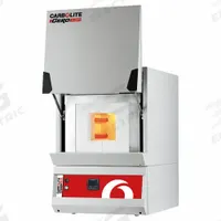 CARBOLITE Box Furnace: Gravity, 0.28 cu ft Capacity, 1,400°C Max Temp, 8,000 W Watt, +/-5°C, 1,400°C (MPN RHF1408-230SN). Key specifications — attr1027177: 200 to 240V AC; attr1027180: CARBOLITE; attr1027172: +/-5°C.