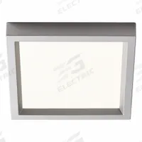 Square Downlight: 4 in Dia, Silver, 5/8 in Ht, 650 lm, 3000K, 10 W, 120 to 277V AC (MPN S4S830K7ALZ10U). Key specifications — Color Temperature: 3000K; Housing Finish: Aluminum; Lighting Technology: LED; Fixture Shape: Square; Voltage: 120 to 277V AC; Emergency Battery Backup: No; Fixture Type: Vanity; Brand: LIGHTOLIER.