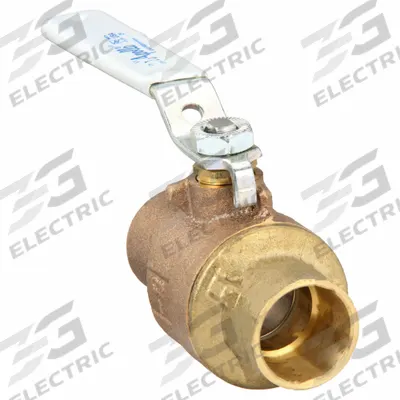 APOLLO Manual Two-Way Ball Valve: 1 in Size, Brass/Bronze, Straight, Sweat x Sweat - Bronze Ball Valves