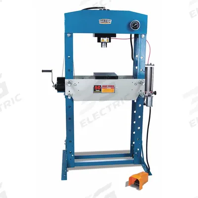 BAILEIGH Hydraulic Press: Air, H-Frame - Manual/Air-Operated H-Frame Hydraulic Presses