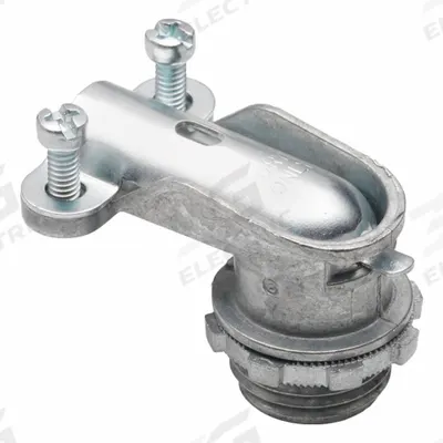 BRIDGEPORT Squeeze Connector: Die Cast Zinc, 3/8 in Trade Size, 3/8 in - 90° Connectors - Squeeze Style
