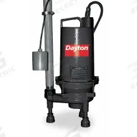 DAYTON Grinder Pump: Single Phase, 2 hp, 240V AC, 56 gpm @ 10' of Head, 1 1/4 in FNPT, 15 A Current (MPN 3BB97). Key specifications — Rated Voltage: 240V AC; Brand: DAYTON; Switch: Piggyback Tether Float.
