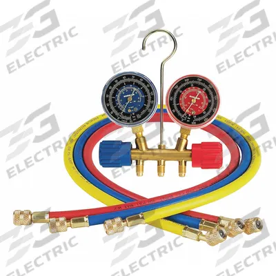 ROBINAIR Manifold Gauge: Brass (MPN 40153) - Refrigerant Machine Replacement Hoses & Couplers