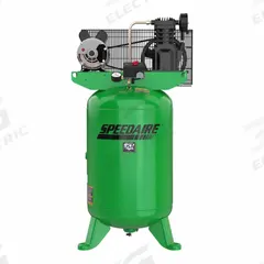 SPEEDAIRE Electric Air Compressor: 2 hp, 1 Stage, Vertical, 30 gal, 4.9 cfm, 135 psi, Base Model (MPN 4B233). Key specifications — attr48430: SPEEDAIRE; attr48445: 60 Hz; attr48448: Pressure Safety Valve; attr48450: 240V AC; attr48474: Single; attr48487: Vertical.