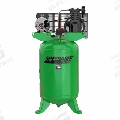 SPEEDAIRE Electric Air Compressor: 2 hp, 1 Stage, Vertical, 30 gal, 4.9 cfm, 135 psi - Splash Lubricated Stationary Electric Air Compressors