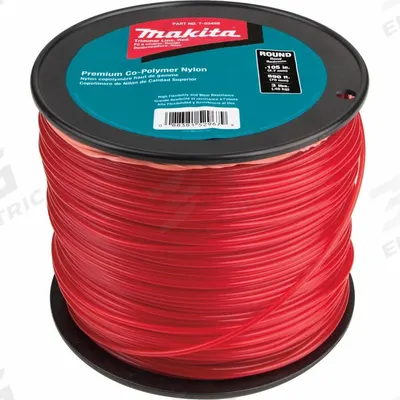MAKITA Trimmer Line: Co-Polymer Nylon, 0.105 in Dia, 690 ft Overall Lg, Round - String Trimmer Line