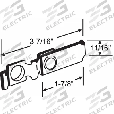 APPROVED VENDOR Closet Door Pivot Bracket: 3/4 in Wd - Hanging Door Pivots