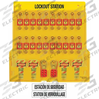 MASTER LOCK Lockout Station: 28 Components Included, Gen, Padlock Station - General Lockout Stations