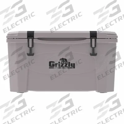 GRIZZLY COOLERS Grizzly Cooler 45qt Gray: Gray, 42 Cans, 45 qt Cooler Capacity - Heavy-Duty Chest Coolers