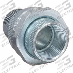 APPLETON ELECTRIC Straight Union - Conduit to Box: Steel, Electroplated, 3/4 in Trade Size (MPN UNY75NR). Key specifications — Ends - Hazardous Fittings: 3/4 in FNPT x 3/4 in MNPT; Finish: Electroplated; Brand: APPLETON ELECTRIC.