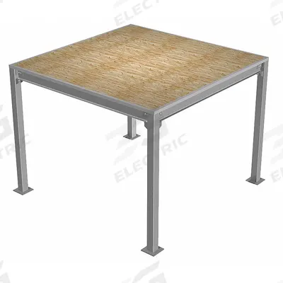 PORTA-KING Platform Mezzanine: 16 ft x 20 ft x 9 ft, Unassembled, 320 sq ft - Standard Deck