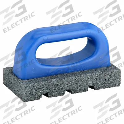 MARSHALLTOWN Rubbing Brick: Fluted with Handle, 6" L x 3" W x 1" H - Fluted Rubbing Bricks with Handle