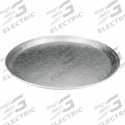 HANDI-FOIL OF AMERICA Embossed Tray: Round, 12 in Overall Lg - Aluminum Cater Trays