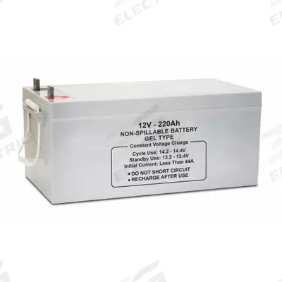 APPROVED VENDOR Sealed Lead Acid Battery: 12V DC, 250 Ah Capacity, 8.66 in Ht, 10.55 in Wd - Gel Sealed Lead Acid Batteries