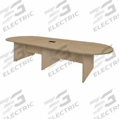 REGENCY Conference Table: Oval, Laminate/Melamine, Noble Oak, 144 in Overall Lg - Oval Conference Tables