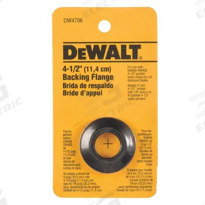 DEWALT Diamond Wheel Flange: For Use With Cut-Off Blades/Wire Wheels (MPN DW4706) - Flanges & Nuts for Angle Grinders