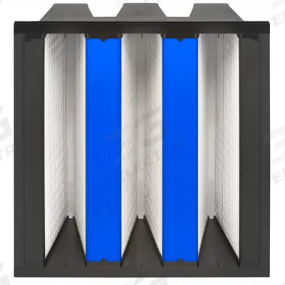 GRAINGER V-Bank Air Filter: 12 in x 24 in x 12 in, Fiberglass, Single Header - MERV 14 V-Bank Air Filters