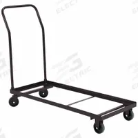 NATIONAL PUBLIC SEATING Chair Cart: 1,100 lb, 46 1/2 in L x 19 in W x 39 in H, For 26 Chairs, Brown (MPN DY-1100). Key specifications — Frame Color: Brown; Brand: NATIONAL PUBLIC SEATING; Caster/Wheel Configuration: (2) Swivel.