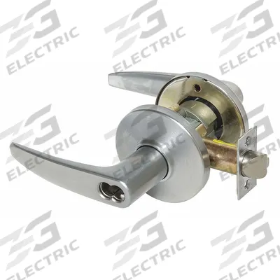 STANLEY SECURITY SOLUTIONS Door Lockset: Office Lever Locksets, Chrome, ADA Compliant