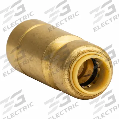 APPROVED VENDOR Push Reducing Coupling: 3/4 in OD x 3/8 in OD Size, Tube x Push-to-Connect - Standard Brass Push-to-Connect Tube Fittings
