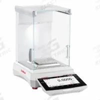 OHAUS Lab Scale: 220 g Capacity, 0.1 mg Readability, 0.1 mg Repeatability, 0.2 mg Linearity, Metal (MPN EXP224/AD). Key specifications — Brand: OHAUS; Display Type: TFT Touchscreen.