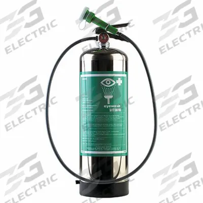 HUGHES SAFETY Portable Eyewash: 3 gal Tank Capacity, Eyes Coverage, Water Preservative - Supplemental Pressurized Portable Eyewash Stations