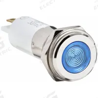 APPROVED VENDOR Flush Panel Light: 12 mm Panel Mounting Hole Dia, LED, Blue, Flush Head, H12 (MPN 24M135). Key specifications — Brand: APPROVED VENDOR; Electrical Connection: 0.11 Male Quick Disconnect.