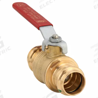 VIEGA PROPRESS Manual Two-Way Ball Valve: 1 in, Brass/Bronze, Straight, Press x Press - Bronze Ball Valves
