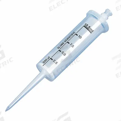 GLOBE SCIENTIFIC Dispenser Syringe Tip: Non-Sterile, 1,250 ul Capacity, Bulk Bag, No Filter - Non-Strerile Pipette Tips