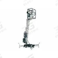 JLG Mobile Personnel Lift: Battery, Push-Around, 38 ft Elevated Platform Ht, 28 in x 26 in (MPN 38AM-DC). Key specifications — attr1045274: JLG; attr1045277: Outriggers.