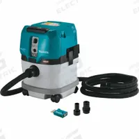 MAKITA Portable Cordless Shop Vacuum: Cordless, HEPA, Dry, 4 gal Tank, Bare Tool, 148 cfm (MPN GCV04ZUX). Key specifications — attr118063: Bare Tool; attr118066: HEPA; attr118075: Dry.