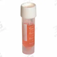 GLOBE SCIENTIFIC Test Tube: Test Tube, Polypropylene, 5 mL Capacity - mL, Conical, Colorless, White (MPN 6104SP). Key specifications — Brand: GLOBE SCIENTIFIC; Graduated: Yes; Closure Color: White; Includes: Attached White Screw Cap; Includes Closure: Yes; Body Color: Colorless; Bottom Shape: Conical; Body Material: Polypropylene.