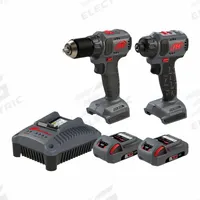 INGERSOLL RAND Tool Combination Kit: 2 Tools, Drill/Screwdriver, 20 V DC Volt, Battery Included (MPN IQV20-2D2). Key specifications — attr1176460: Screwdriver.
