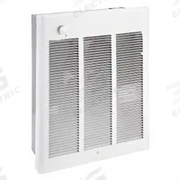 DAYTON Recessed Electric Wall-Mount Heater: 1800 W, 120V AC, Single Phase, 120V AC, 1-phase, White (MPN 2HAD8). Key specifications — Grille Color: White; Programming Capability: Non-Programmable; Wattage Output: 1800 W; Voltage, Phase: 120V AC, 1-phase; Rough-In Dimensions - H x W x D: 18-1/4 in x 14-5/8 in x 3-7/8 in; Nominal Voltage - HVAC: 120V AC; Brand: DAYTON; Phase: Single.